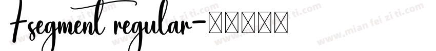 7segment regular字体转换
